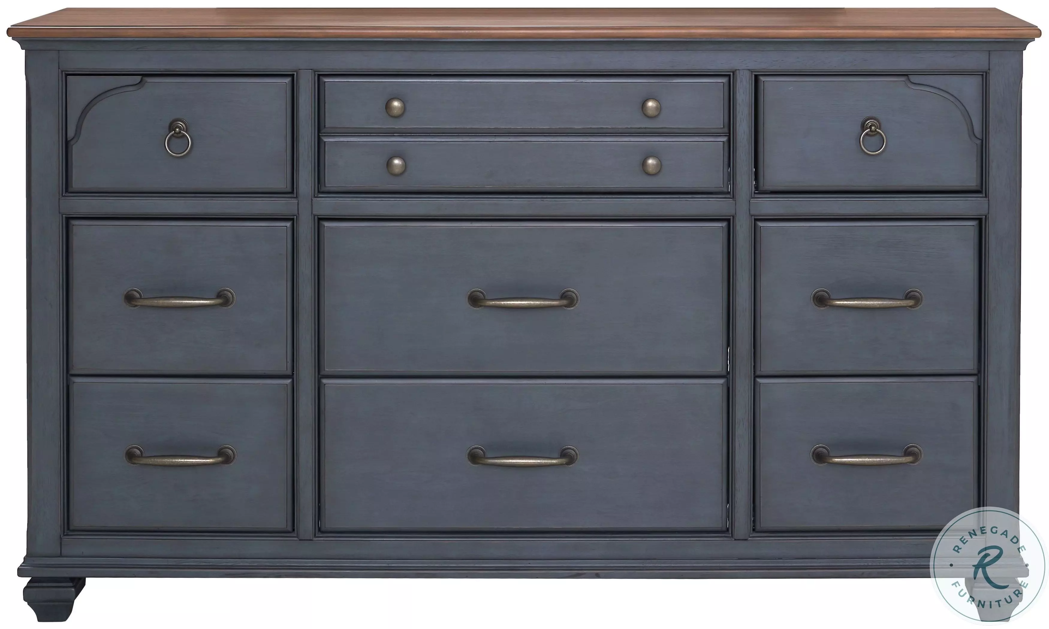 Americana Corduroy Blue And Brown Dresser From Home Gallery Stores | Home  Gallery Stores