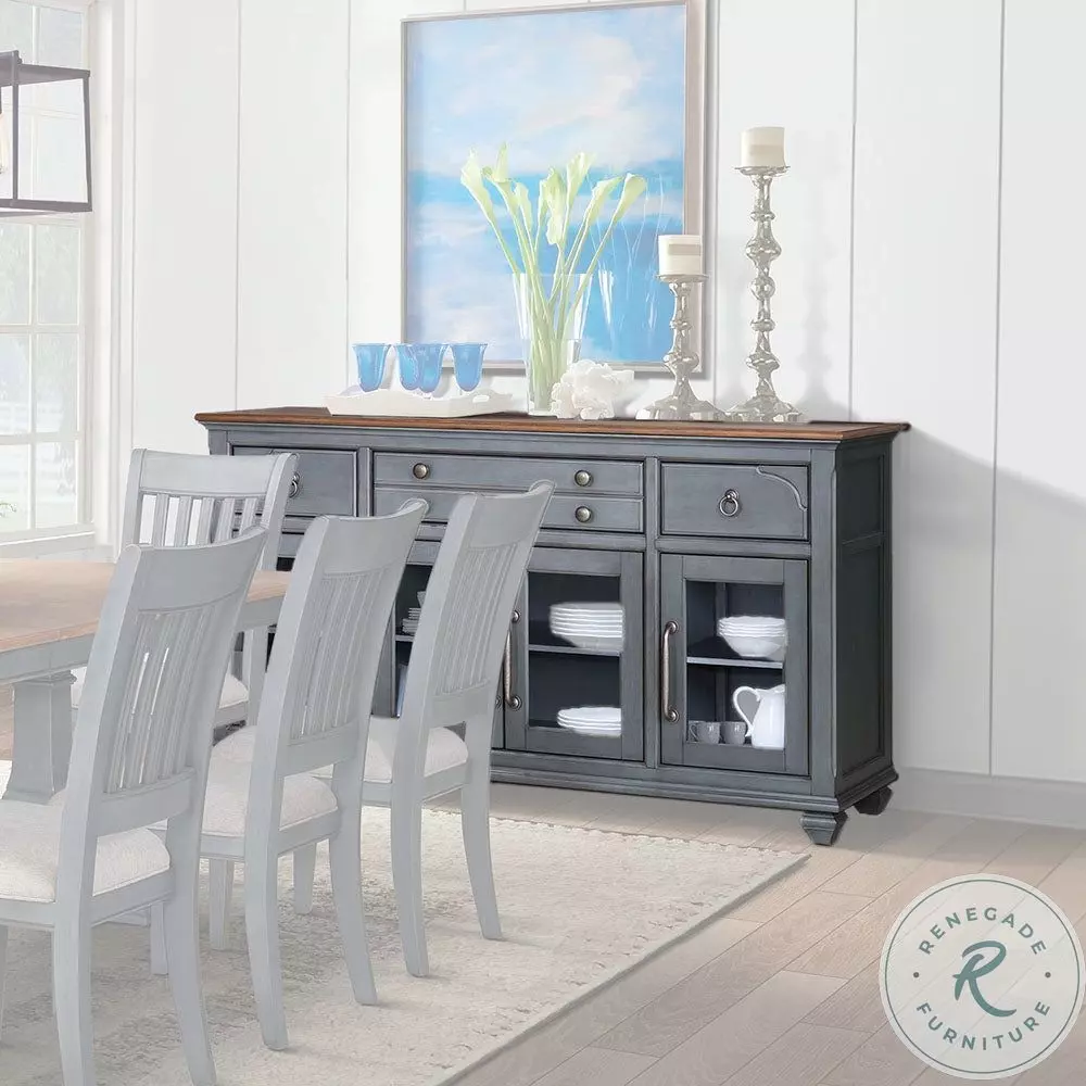 Americana Corduroy Blue Server From Legends Furniture | Coleman