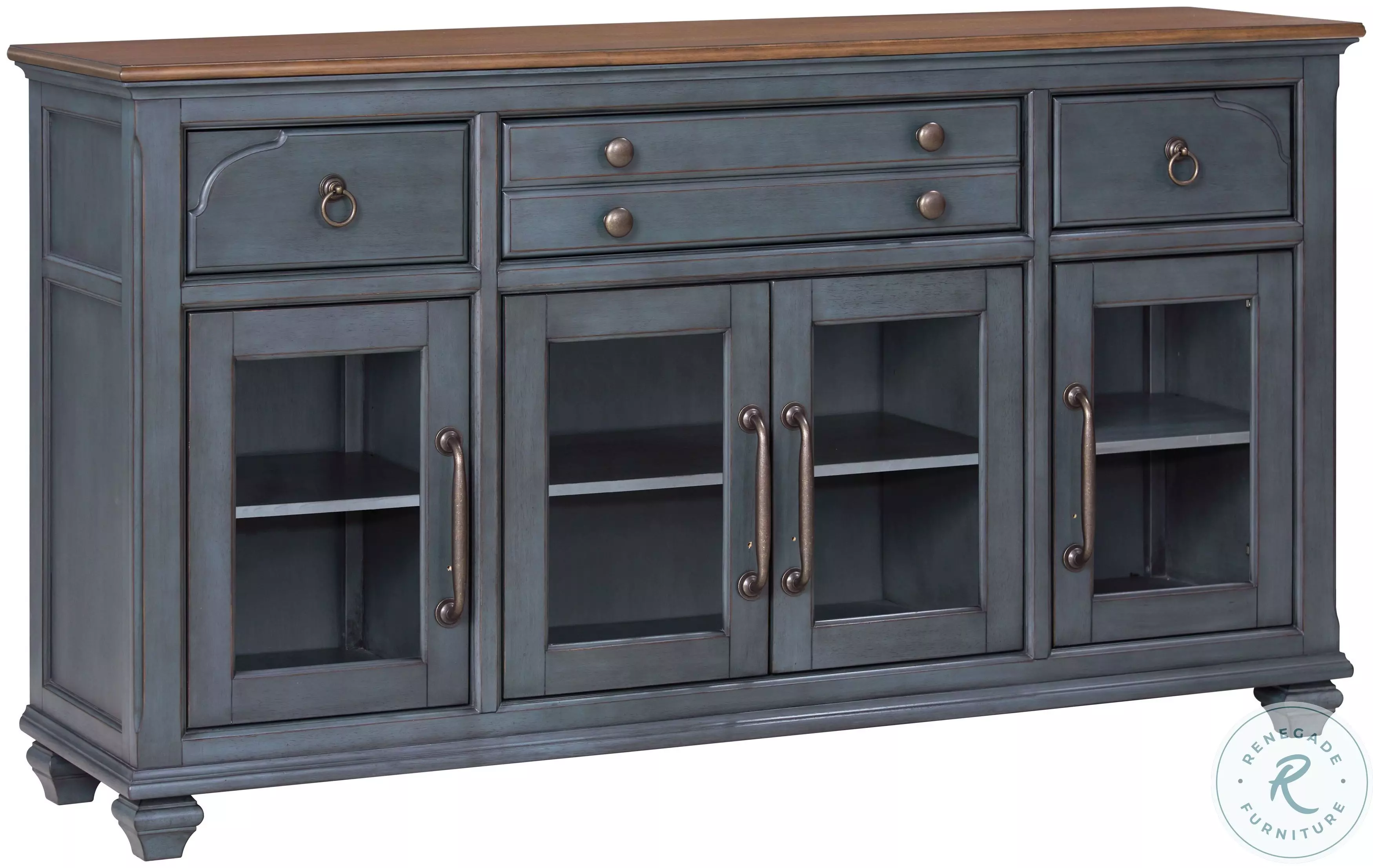 Americana Corduroy Blue Server From Legends Furniture | Coleman