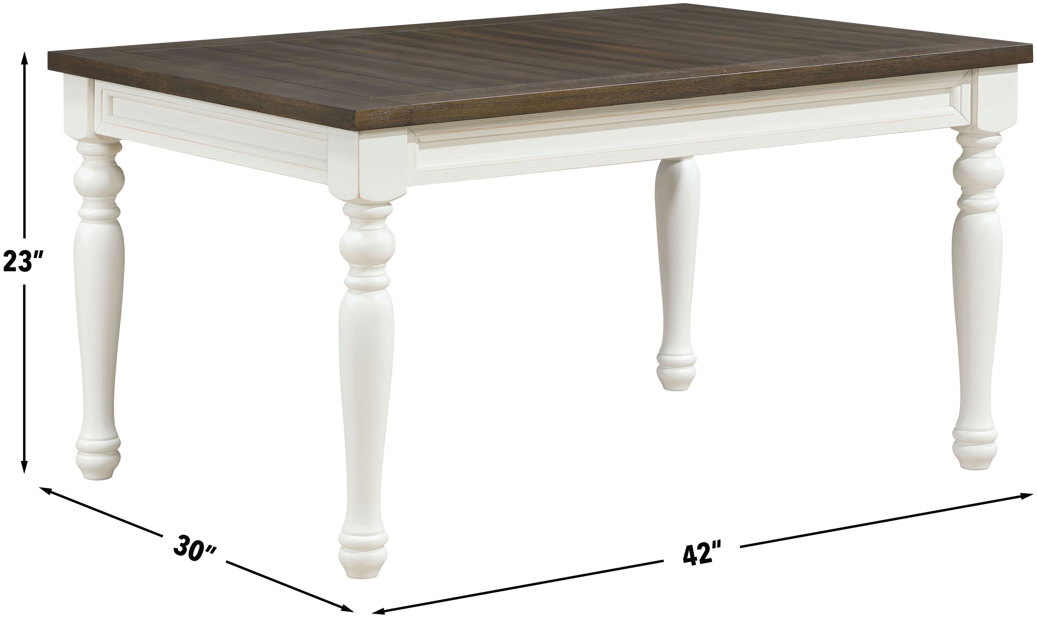 Joanna Brown and Cream 42" Rectangular Kids Dining Table