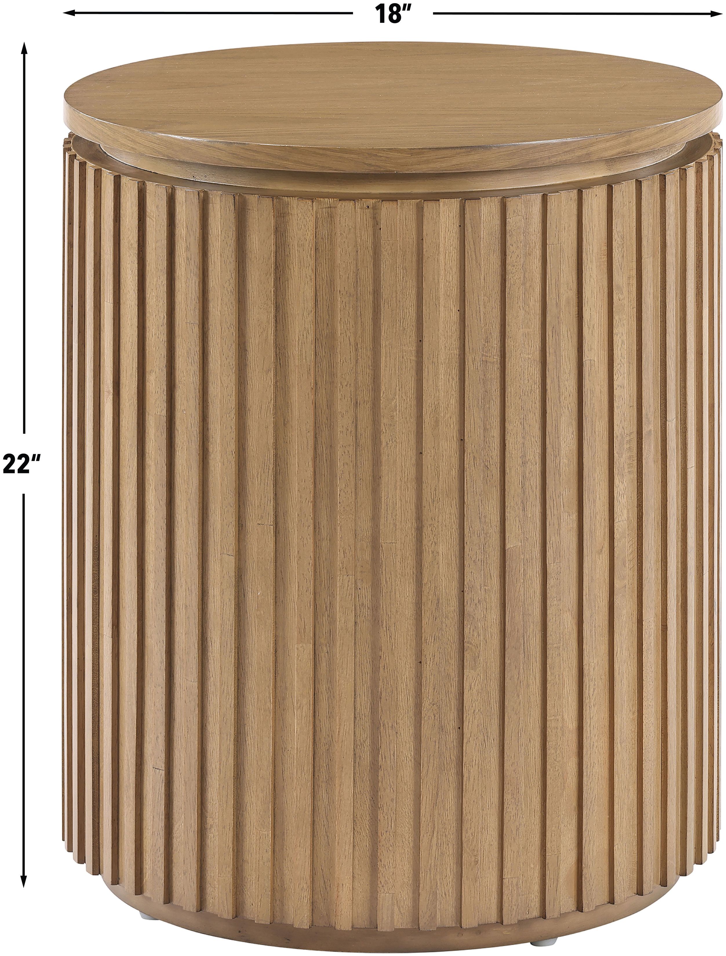 Colvin Toffee Round End Table