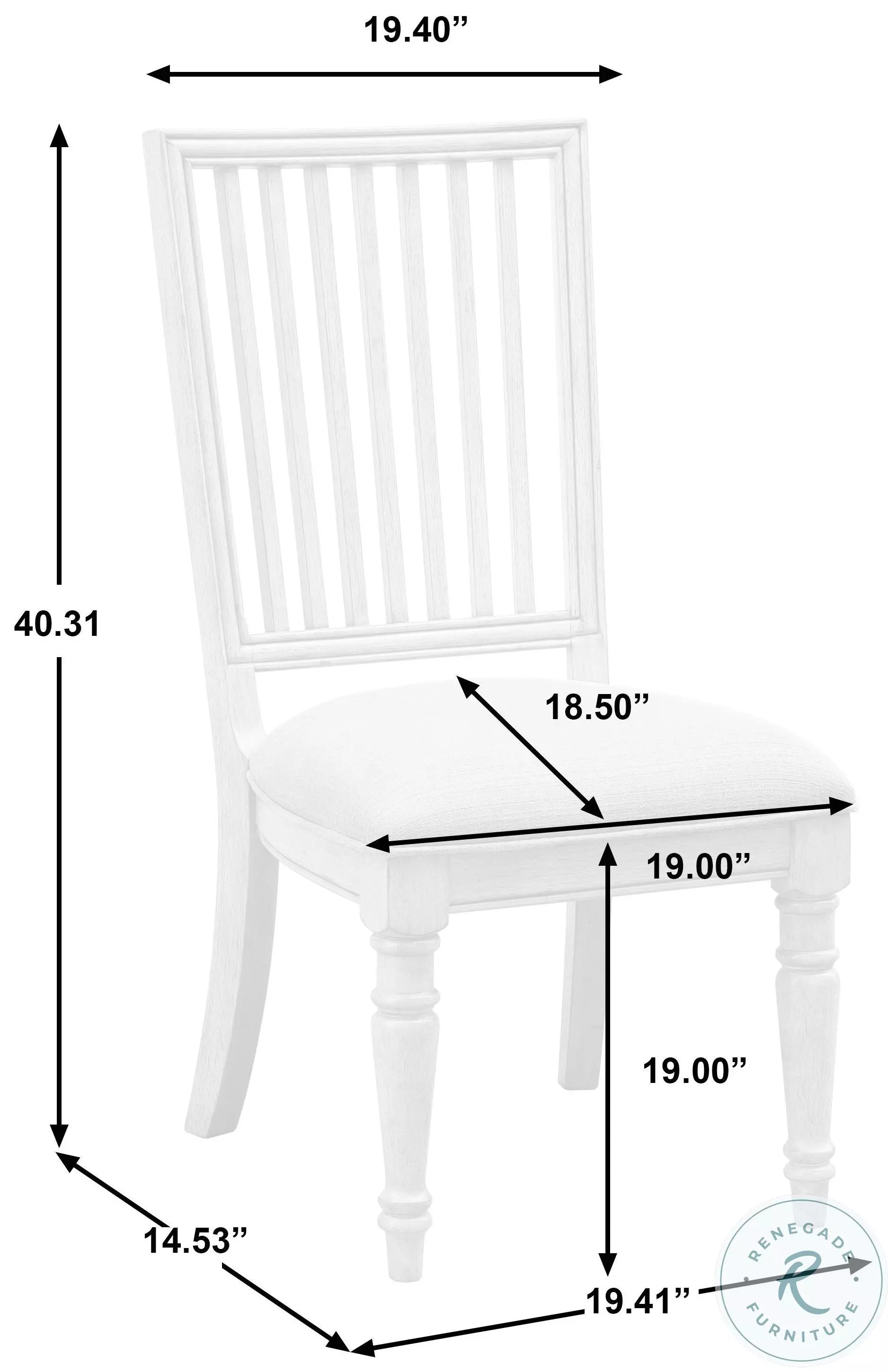 Jefferson Crest Bluff Grey Side Chair Set of 2